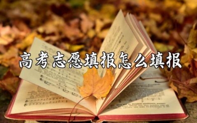 高考志愿填报怎么填报 高考志愿填报的注意事项