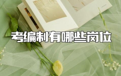 考编制有哪些岗位 考编制有什么好处