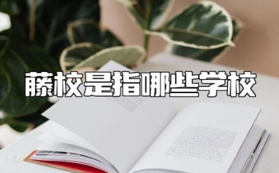 藤校是指哪些学校 大藤校和小藤校的区别