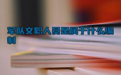 军队文职人员是属于什么编制 部队的文职人员都干什么工作