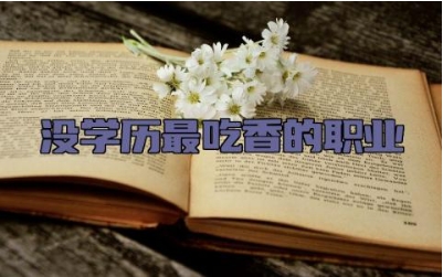 没学历最吃香的职业 没学历适合学什么技术