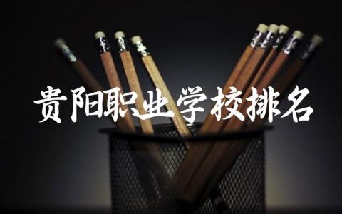 贵阳职业学校排名前十大专院校名单 贵阳职业学校录取分数线2024