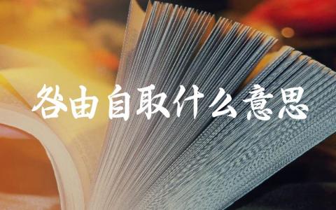 咎由自取的中文解释 如何用咎由自取造句