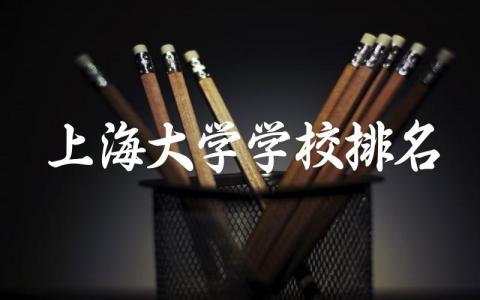 上海大学学校排名及分数线 上海大学专业报考指南是什么