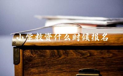 2024年下半年小学教师资格证报名时间是什么时候 报名流程是怎样的