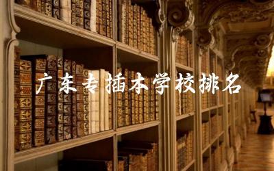 广东专插本学校排名榜公办 2024广东专插本最低投档线是多少