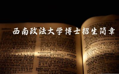西南政法大学博士培养特色与研究方向 博士招生选拔机制与奖学金政策