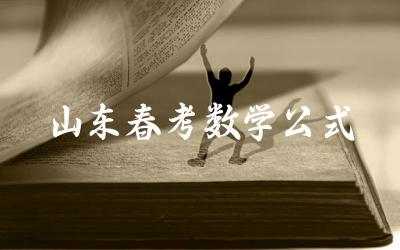 山东春考数学必背公式汇总 如何高效记忆春考数学公式