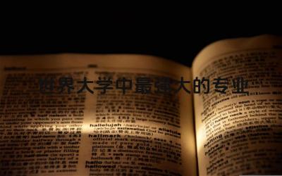 世界大学中最强大的专业 中国哪些专业世界第一