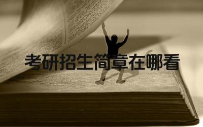 考研招生简章查询途径 考研招生简章发布平台