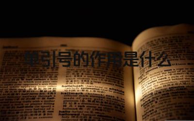 单引号的作用是什么 单引号和双引号的区别是什么