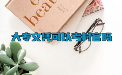 大专文凭可以考村官吗 大学生村官的报考条件是什么