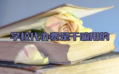 学校代办费是干嘛用的 学校代办费会退吗