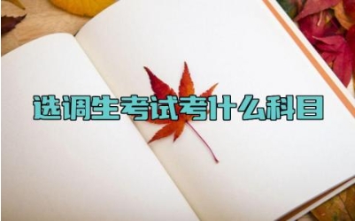 选调生考试考什么科目 选调生以后的工作出路