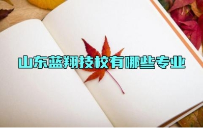 山东蓝翔技校有哪些专业 山东蓝翔技校是公办还是民办的