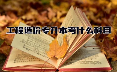 工程造价专升本考什么科目 工程造价建议专升本吗