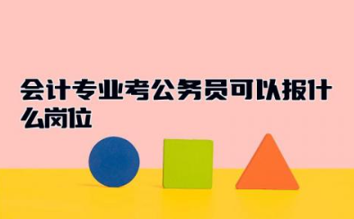 会计专业考公务员可以报什么岗位 会计专业的考公务员有优势吗