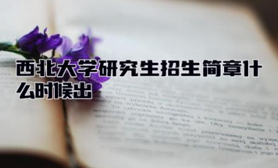 西北大学研究生招生简章什么时候出 西北大学研究生复试时间