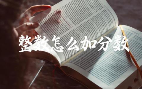 整数怎么加分数 整数与分数相加时需要注意哪些事项