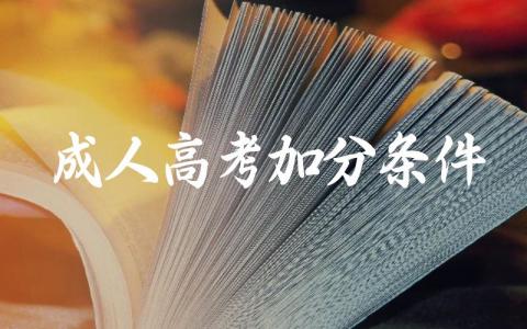 成人高考加分条件 成人高考的加分政策有哪些