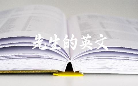 先生的英文 先生在不同语境中的翻译区别