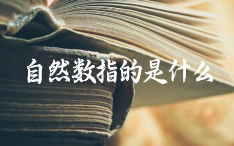 自然数指的是什么 自然数的特点和性质有哪些