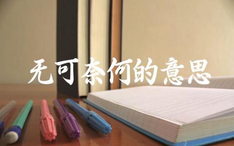 无可奈何的意思 在哪些情境下可以使用“无可奈何”这个成语