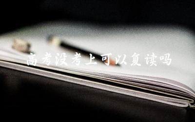高考没考上可以复读吗 高考复读的备考建议有哪些