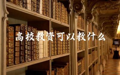 高校教资可以教什么 持高校教资证可以在哪些类型的学校任教