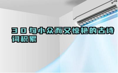 30句小众而又惊艳的古诗词积累 这些诗词的魅力在哪里