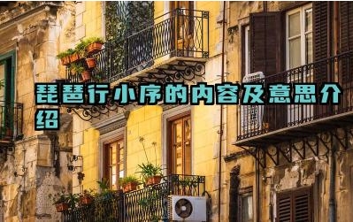 琵琶行小序的内容及意思介绍 琵琶行小序在整首诗中的作用是什么