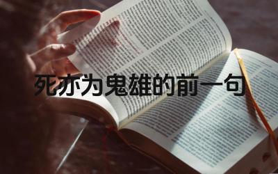 死亦为鬼雄的前一句 这句话表达了怎样的情感