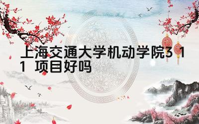 2024上海交通大学机动学院3+1+1项目好吗 上海交大机动学院3+1+1项目的课程设置有什么特色