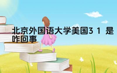 2024北京外国语大学美国3+1是咋回事 北京外国语大学美国3+1项目的优势有哪些