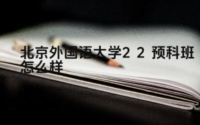2024北京外国语大学2+2预科班怎么样 北京外国语大学2+2预科班的课程设置如何