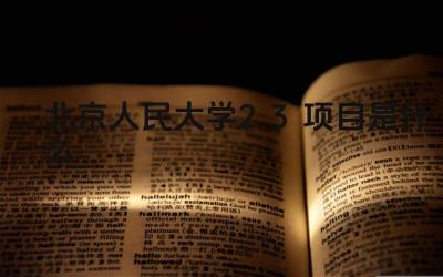 2024北京人民大学2+3项目是什么 北京人民大学3+1项目的优劣势有哪些