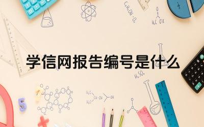 学信网报告编号是什么 如何在学信网上查询报告编号