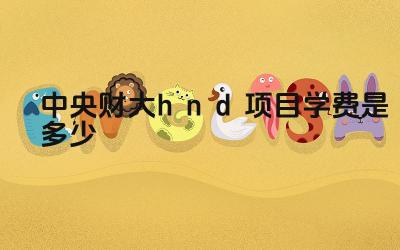 2024中央财大hnd项目学费是多少 中央财政大项目的费用包含哪些费用