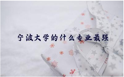 宁波大学的什么专业最强大 宁波大学可以考定向选调吗