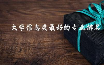 大学信息类最好的专业排名榜 信息类专业就业率高吗