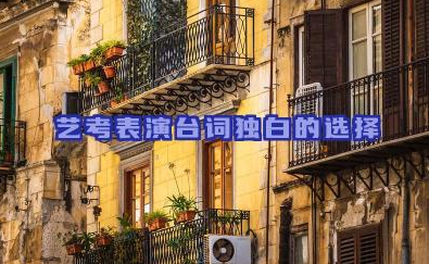 艺考表演台词独白的选择 表演台词独白的准备与演绎
