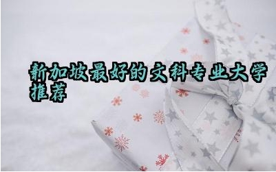 新加坡最好的文科专业大学推荐 新加坡文科生好就业吗