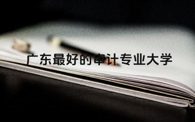 广东最好的审计专业大学 2024审计好就业吗