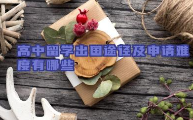 高中留学出国途径及申请难度有哪些