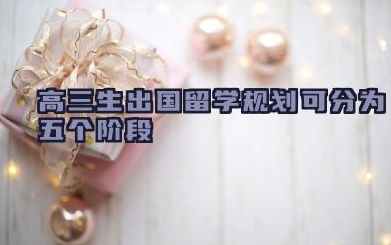 高三生出国留学规划可分为五个阶段 高三留学应该准备什么