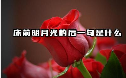 床前明月光的后一句是什么 李白为何被称为诗仙