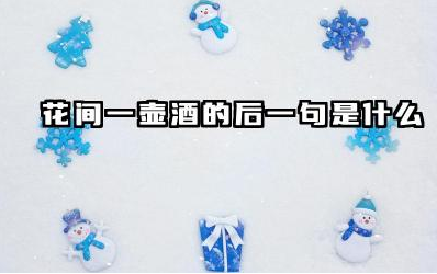 花间一壶酒的后一句是什么 李白号称什么居士