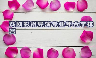戏剧影视导演专业2024年大学排名 戏剧影视导演专业院校选择指南