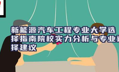 2024新能源汽车工程专业大学选择指南 院校实力分析与专业选择建议