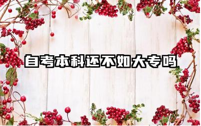 自考本科还不如大专吗 大专和自考本科哪个含金量高